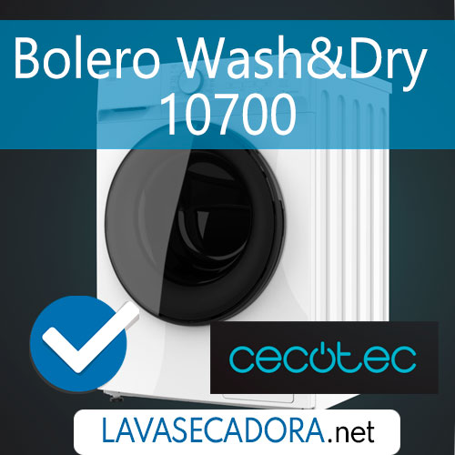 Lavasecadora Cecotec Bolero Wash&Dry 10700 Inverter B 10kg/7kg INSTALACIÓN  Y RECOGIDA INCLUIDA - Lavasecadoras Libre Instalación - Lavadora-Secadoras  - Electrodomésticos 